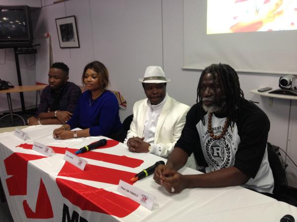 Kandia Kora (Guinée), Barbara Kanam (RDC), Mory Kanté (Guinée), Tiken Jah Fakoly (Côte Iv) © RFI/ Stefanie Otto