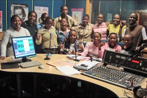 Recording a children's radio show in Swaziland. Photo: news.bbc.co.uk