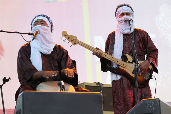 Le groupe touareg Tinariwen en 2012. (Photo) : Valéry Hache - AFP