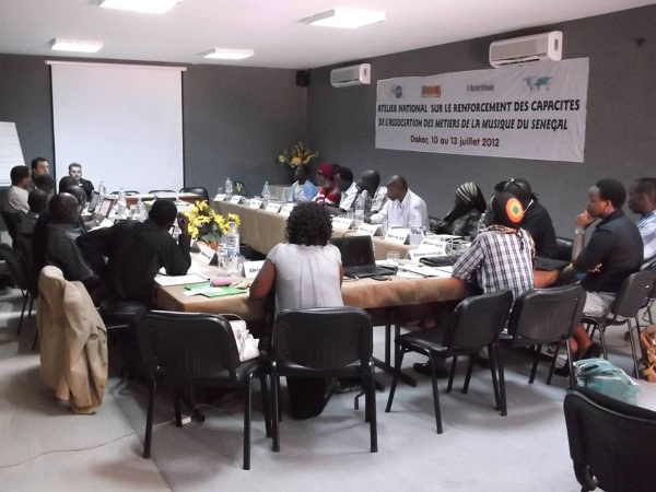 Un atelier de l'association des métiers de la musique au Sénégal en 2012 à Dakar
