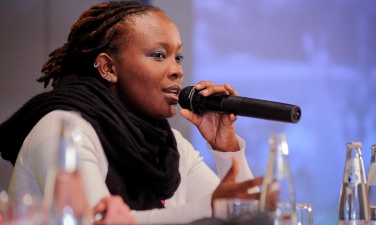 La chercheuse kenyane Nanjira Sambuli lors d'un événement de re:publica