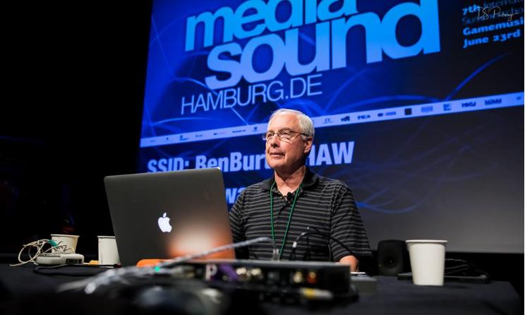 Le boursier pourra participer aux masterclass, ateliers, forums et événements spéciaux de Media Sound Hambourg en août. (Photo) : le concepteur son américain Ben Burtt en train de délivrer un masterclass lors d'un précédent atelier de Media Sound Hamburg. Photo: Facebook