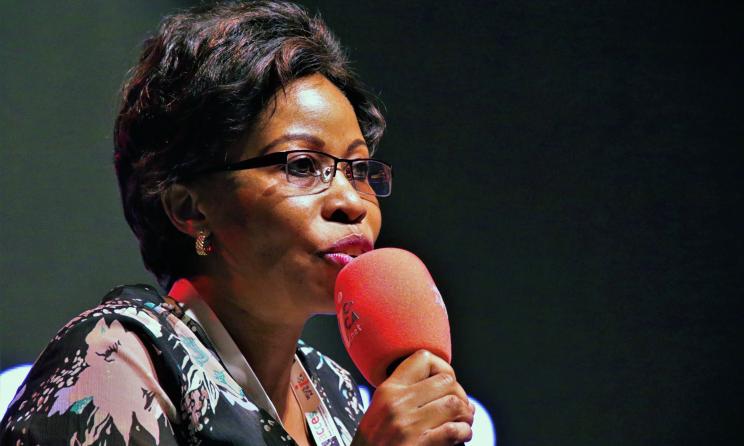 Evelyn Mushira, éducatrice musicale, lors de la conférence ACCES 2018 à Nairobi, au Kenya. Photo: Music In Africa