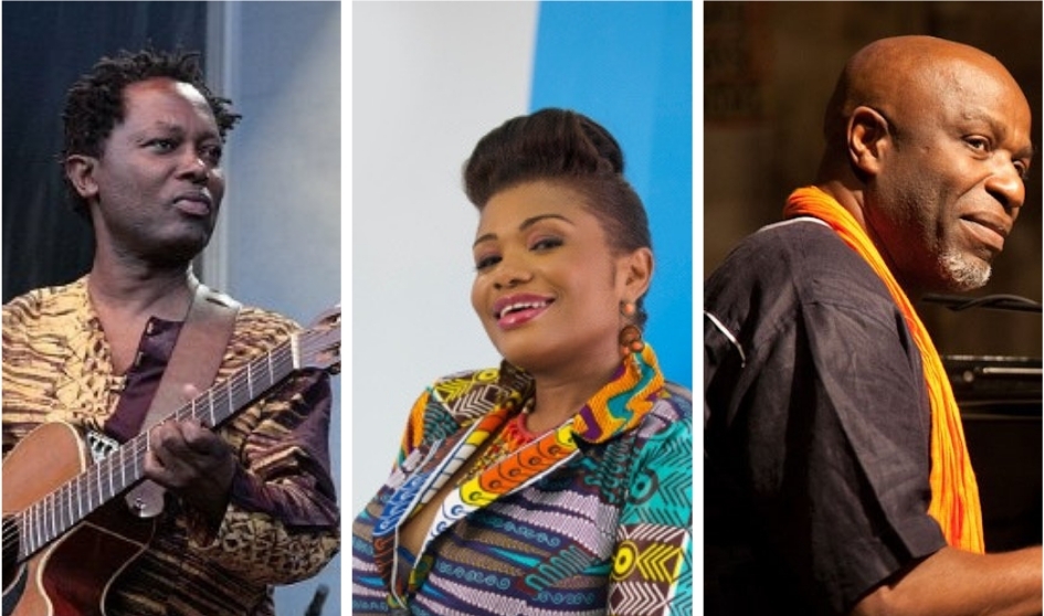 Lokua Kanza, Barbara Kanam et Ray Lema, parmi les artistes invités au Jazz Kif 2019. (photomontage).