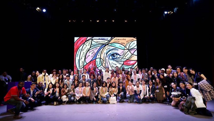 Les participants au forum des jeunes de l'UNESCO, pour la diversité culturelle (Photo) : Facebook Yves Nisabwe.