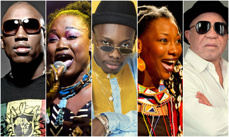 Mokobé, Oumou Sangaré, Sidiki Diabaté, Fatoumata Diawara et Salif Keïta.