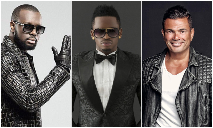 Maître Gims, Diamond Platnumz et Amr Diab.