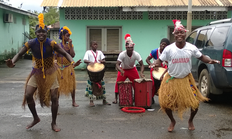 A traditional troupe in Monrovia, Liberia, in 2013. Photo: Angela Kimani
