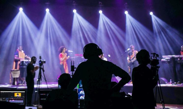 Le groupe ougandais Afrigo Band lors d'un événement Fezah Live soutenu par Music In Africa Live en 2020.