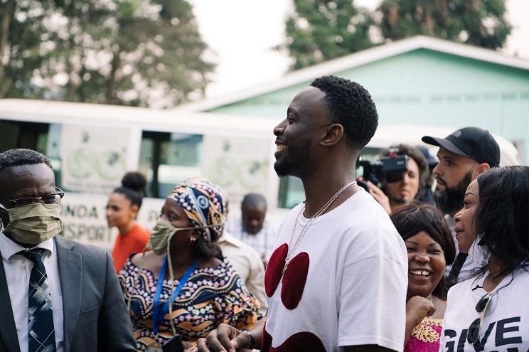 Dadju lors de sa visite à Bukavu (RDC) en juin dernier. (Photo) : Facebook/Dadju.