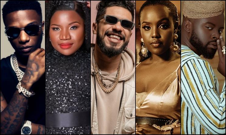 (Photo-montage) : Wizkid, Makhadzi, ElGrandeToto, Nikita Kering et Locko.