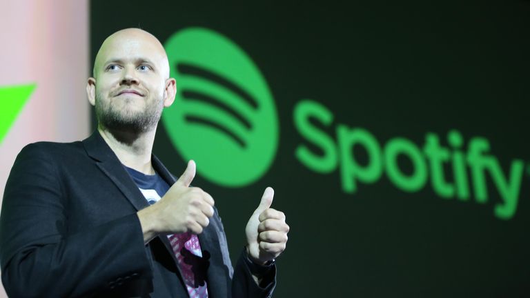 Daniel Ek, le PDG de Spotify en 2015. (Source) : skysports.com