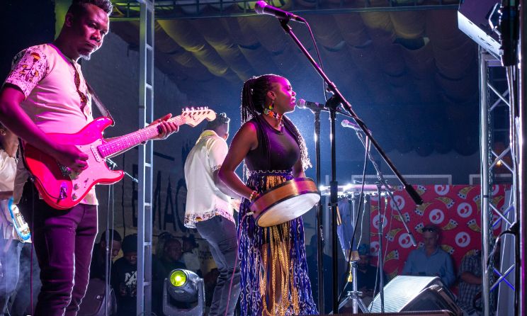 Mary Anibal performing at at the 2023 JMI Global music conference in Harare, Zimbabwe.