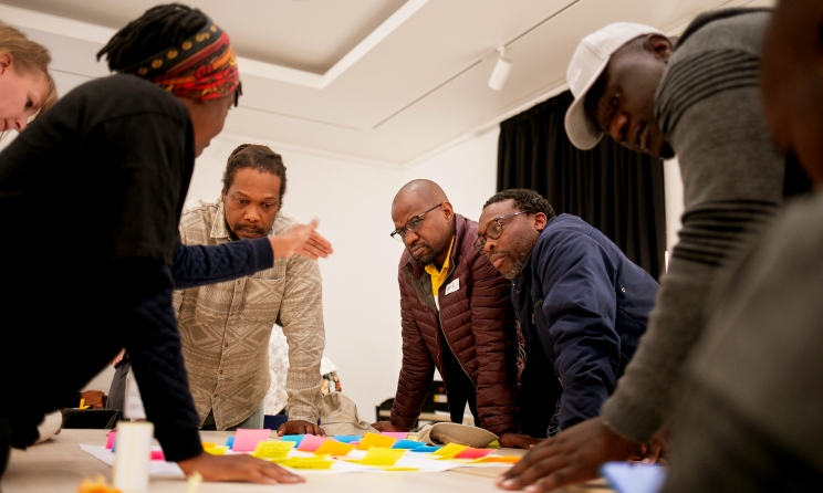 Sound Connects Fund beneficiaries at a capacity-building workshop in Windhoek, Namibia, in 2023. Photo: Music In Africa