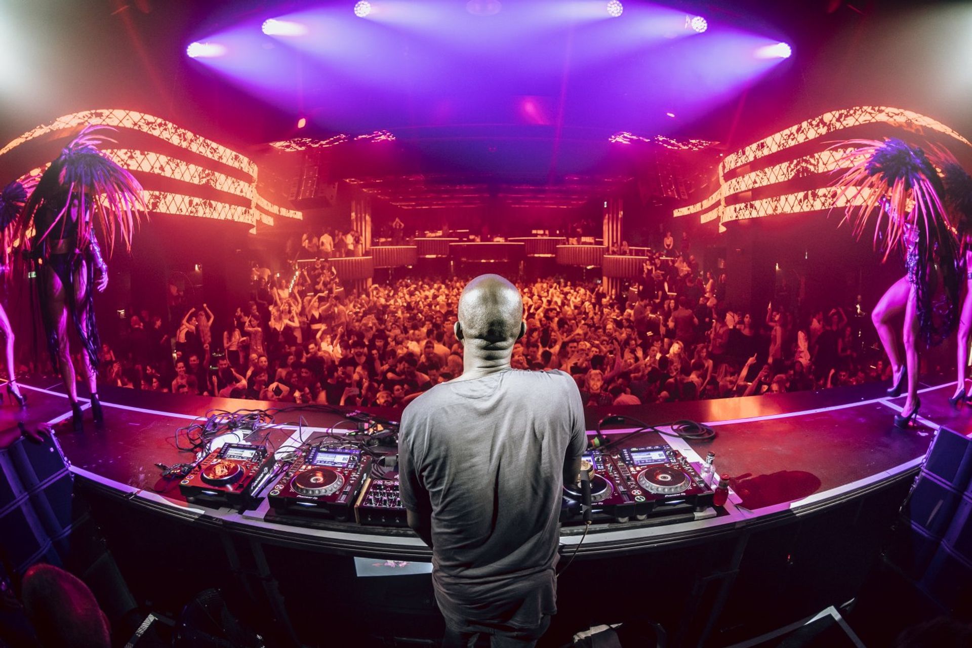 South African electronic artist Black Coffee performing live at Hï Ibiza.
